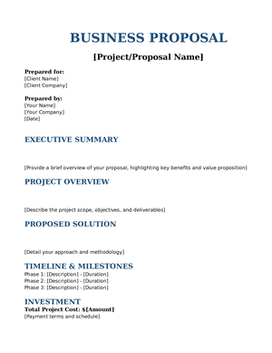 Proposal Template