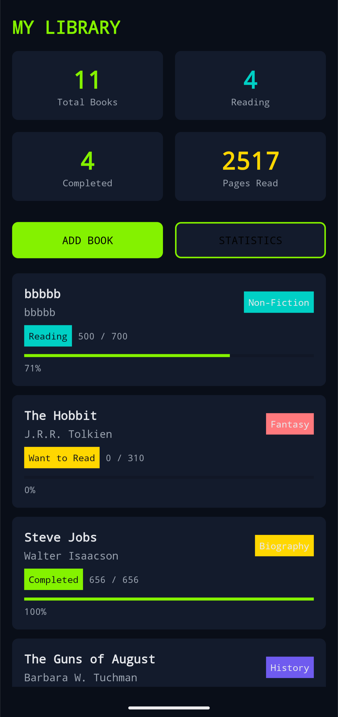 BookForge - Reading List