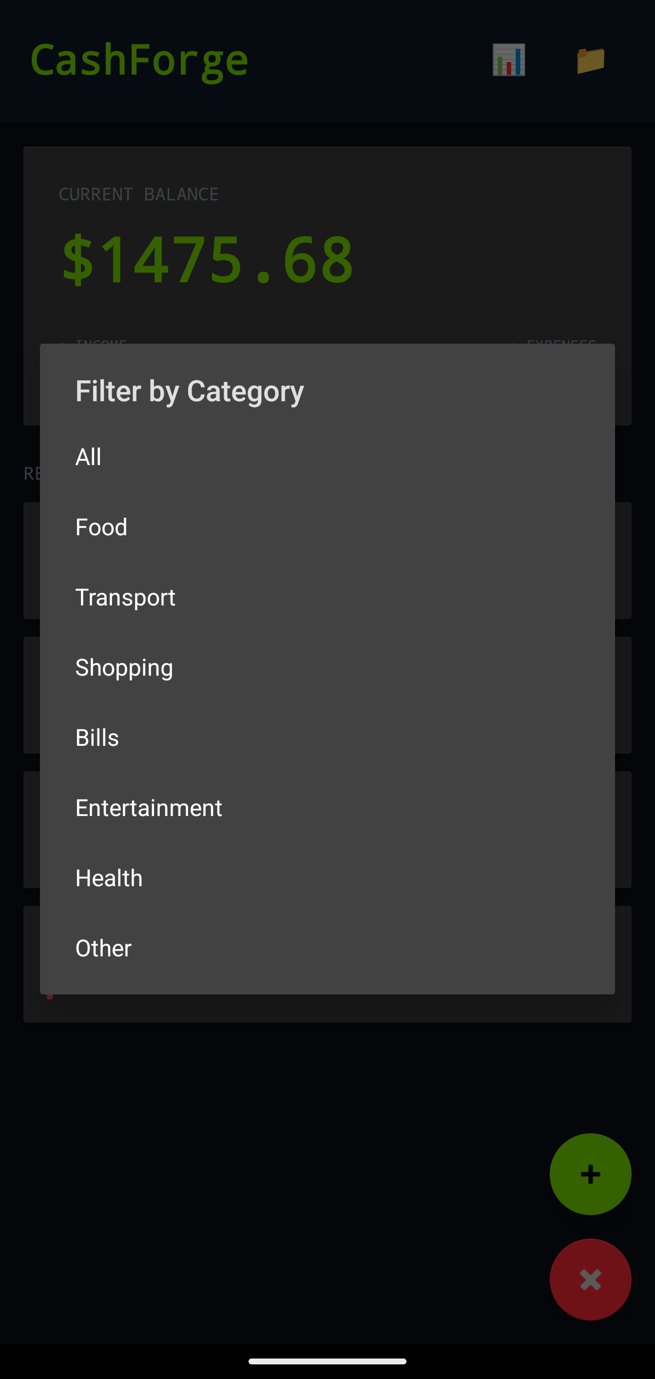 CashForge - Financial Reports