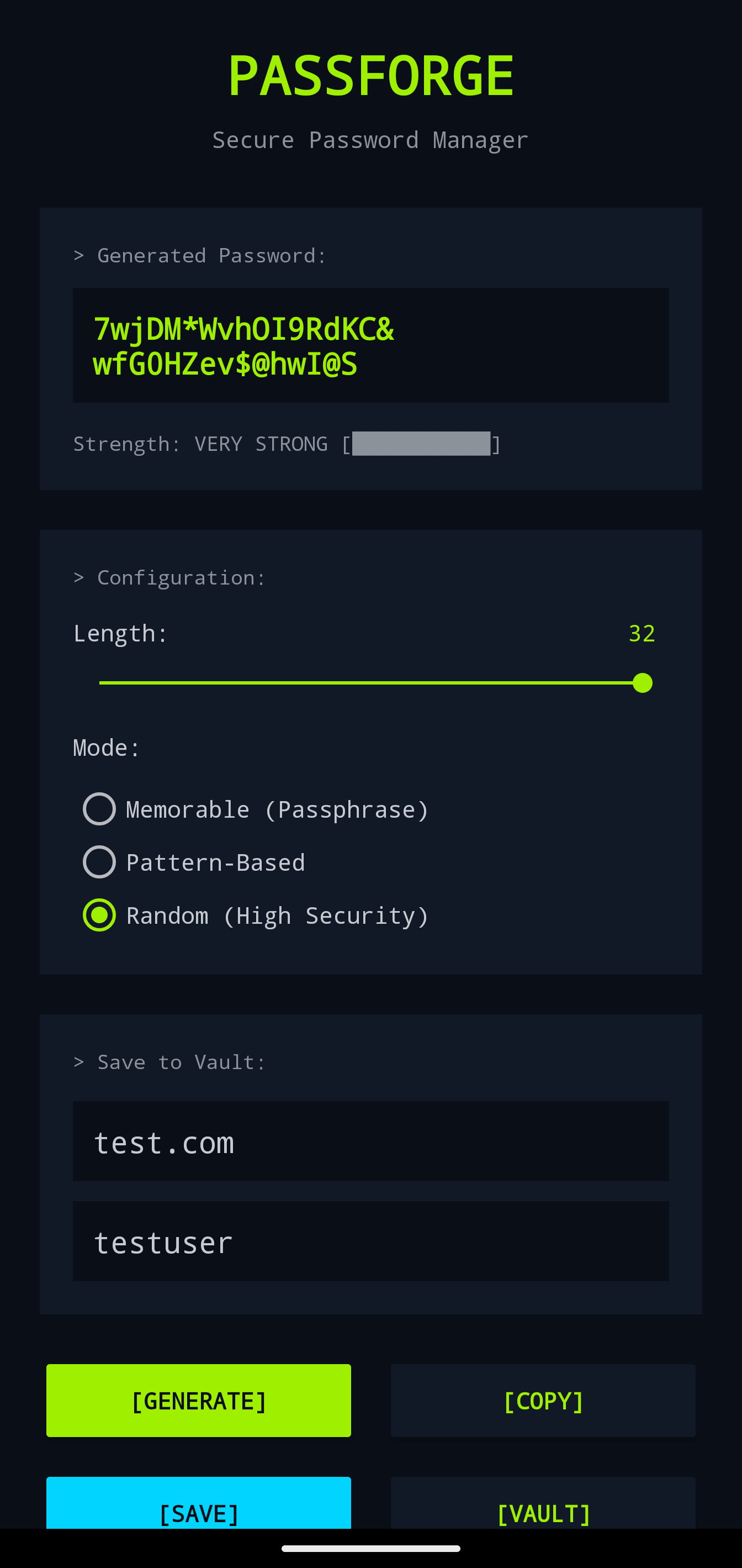 PassForge - Password Generator