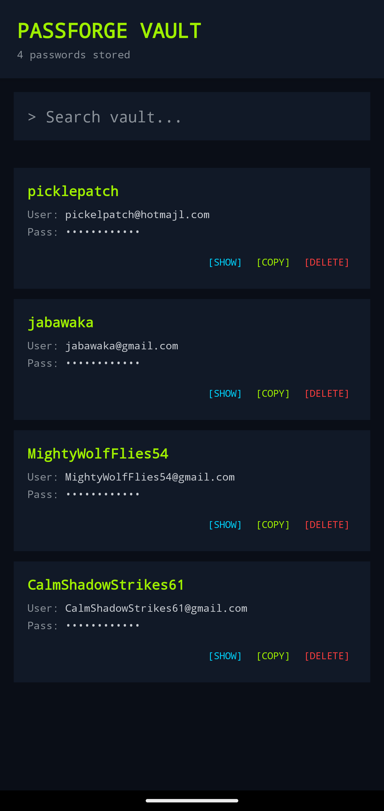 PassForge - Customization Options