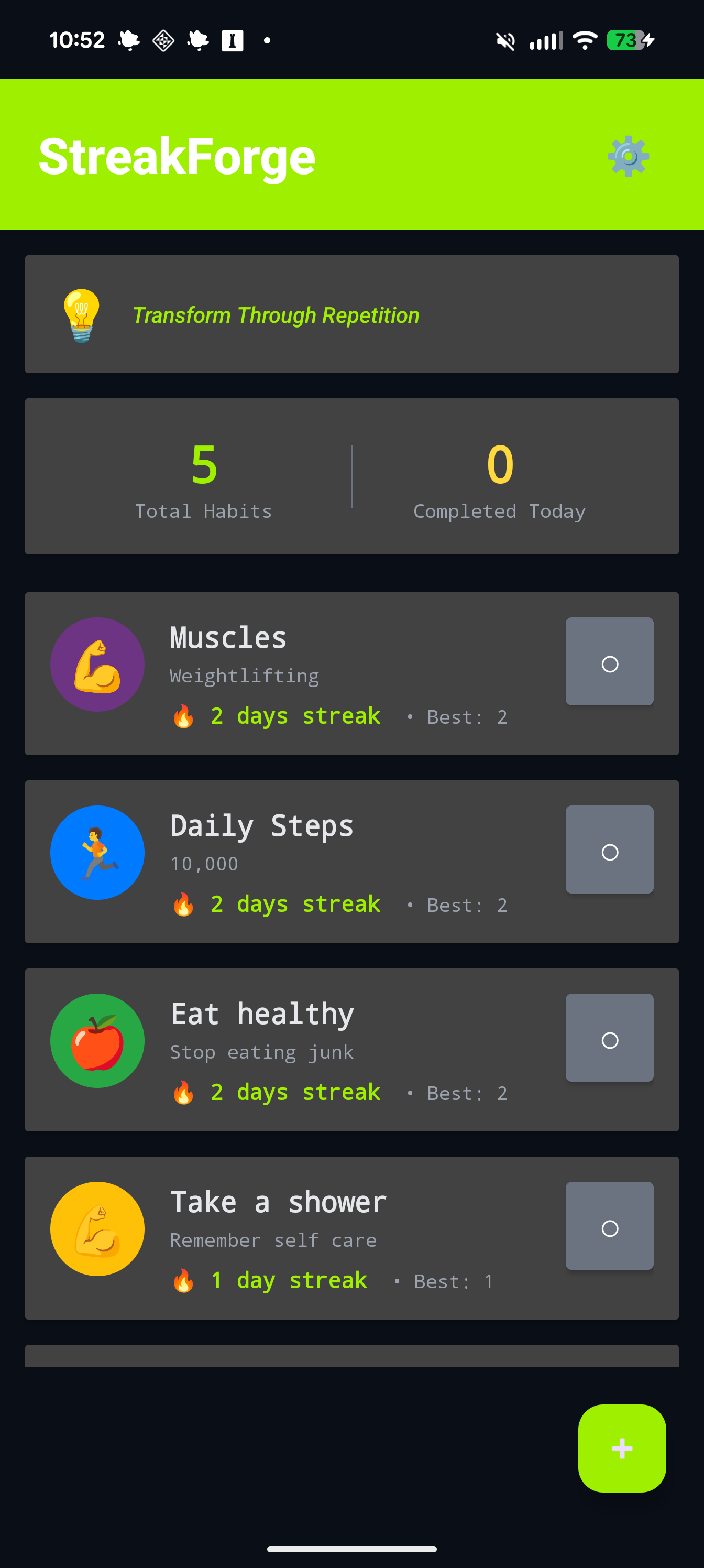 StreakForge Screenshot 1