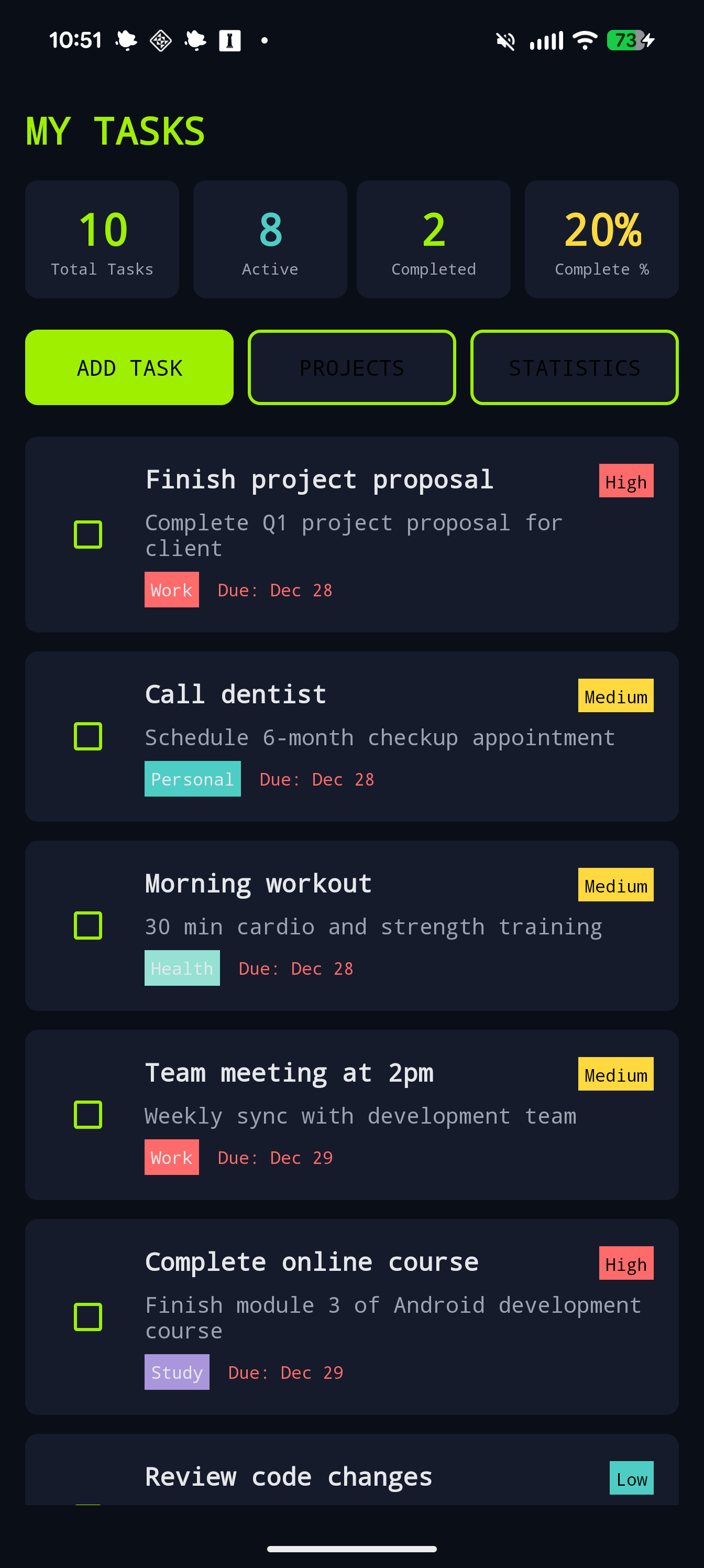 TaskForge Screenshot 1